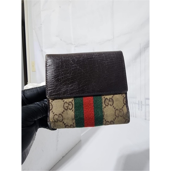 Authentic GUCCI Monogram Web Wallet Brown/Beige - Picture 15 of 15